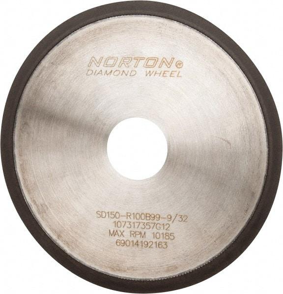 Norton - 6" Diam x 1-1/4" Hole, 150 Grit Surface Grinding Wheel - Diamond, Type 1A1R, Medium Grade - A1 Tooling