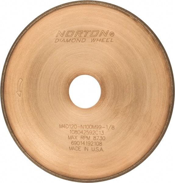 Norton - 7" Diam x 1-1/4" Hole, 120 Grit Surface Grinding Wheel - Diamond, Type 1A1R, Coarse Grade - A1 Tooling