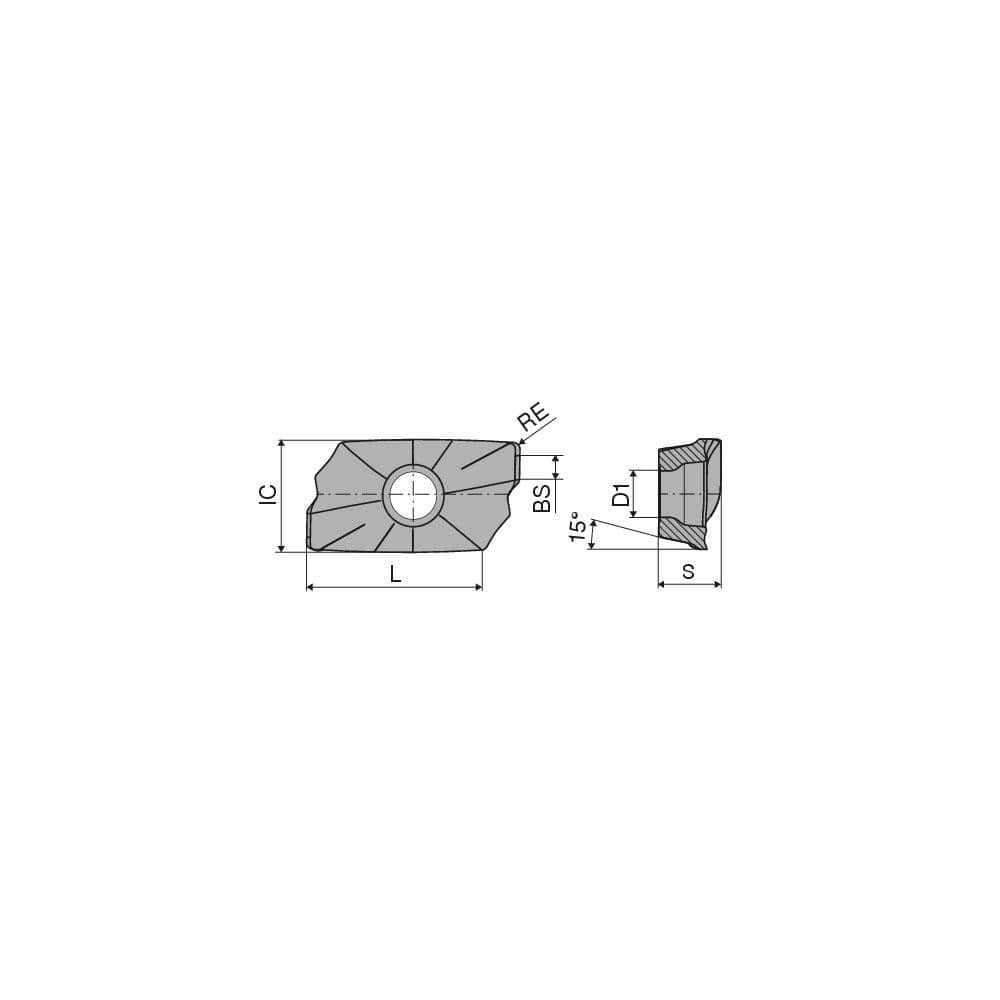 Milling Insert:  XDKT 150540SR-M50 CTPP235,  CTPP235,  Solid Carbide N/A Finish,