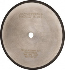 Norton - 8" Diam x 5/8" Hole, 120 Grit Surface Grinding Wheel - Diamond, Type 1A1R, Coarse Grade - A1 Tooling