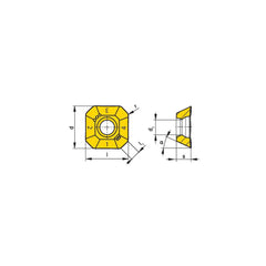 Milling Insert:  SFHT 0903AFFR-F10 CTWN215,  CTWN215,  Solid Carbide N/A Finish,