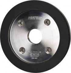 Norton - 6" Diam, 1-1/4" Hole Size, 3/4" Overall Thickness, 220 Grit, Type 6 Tool & Cutter Grinding Wheel - Very Fine Grade, Diamond, P Hardness, Vitrified Bond - A1 Tooling