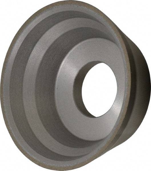 Norton - 3-3/4" Diam, 1-1/4" Hole Size, 1-1/2" Overall Thickness, 100 Grit, Type 11 Tool & Cutter Grinding Wheel - Fine Grade, CBN, Resinoid Bond - A1 Tooling