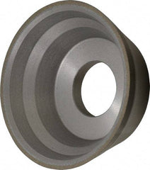 Norton - 3-3/4" Diam, 1-1/4" Hole Size, 1-1/2" Overall Thickness, 100 Grit, Type 11 Tool & Cutter Grinding Wheel - Fine Grade, Diamond, Resinoid Bond - A1 Tooling