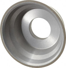 Norton - 3-3/4" Diam, 1-1/4" Hole Size, 1-1/2" Overall Thickness, 220 Grit, Type 11 Tool & Cutter Grinding Wheel - Very Fine Grade, Diamond, Resinoid Bond - A1 Tooling