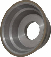 Norton - 3-3/4" Diam, 1-1/4" Hole Size, 1-1/2" Overall Thickness, 150 Grit, Type 11 Tool & Cutter Grinding Wheel - Very Fine Grade, Diamond, Resinoid Bond - A1 Tooling