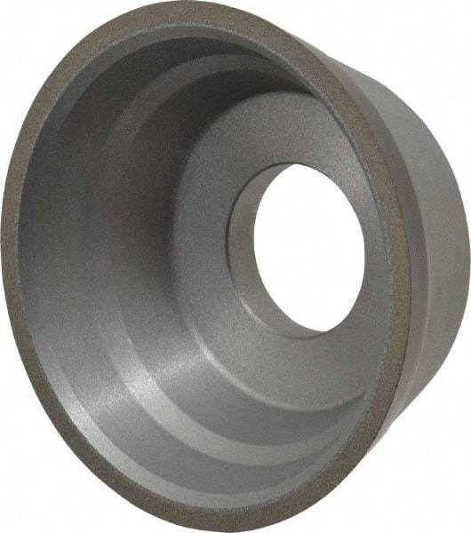 Norton - 3-3/4" Diam, 1-1/4" Hole Size, 1-1/2" Overall Thickness, 100 Grit, Type 11 Tool & Cutter Grinding Wheel - Fine Grade, Diamond, Resinoid Bond - A1 Tooling