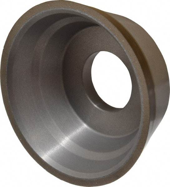 Norton - 3-3/4" Diam, 1-1/4" Hole Size, 1-1/2" Overall Thickness, 120 Grit, Type 11 Tool & Cutter Grinding Wheel - Fine Grade, Diamond, Resinoid Bond - A1 Tooling