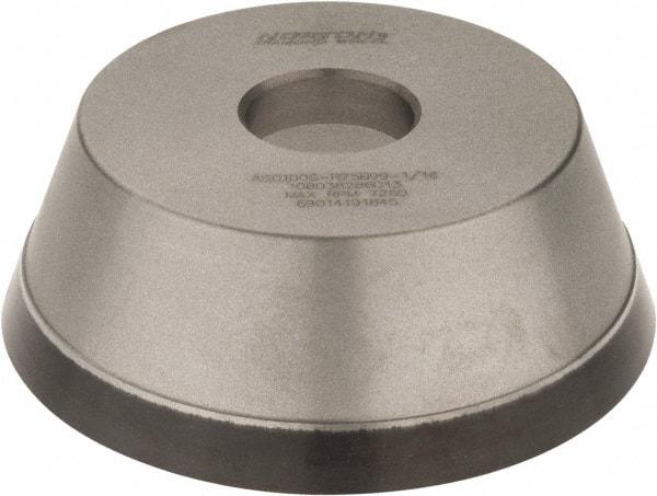 Norton - 5" Diam, 1-1/4" Hole Size, 1-3/4" Overall Thickness, 100 Grit, Type 11 Tool & Cutter Grinding Wheel - Fine Grade, Diamond, Resinoid Bond - A1 Tooling