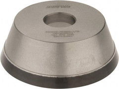 Norton - 5" Diam, 1-1/4" Hole Size, 1-3/4" Overall Thickness, 100 Grit, Type 11 Tool & Cutter Grinding Wheel - Fine Grade, Diamond, Resinoid Bond - A1 Tooling