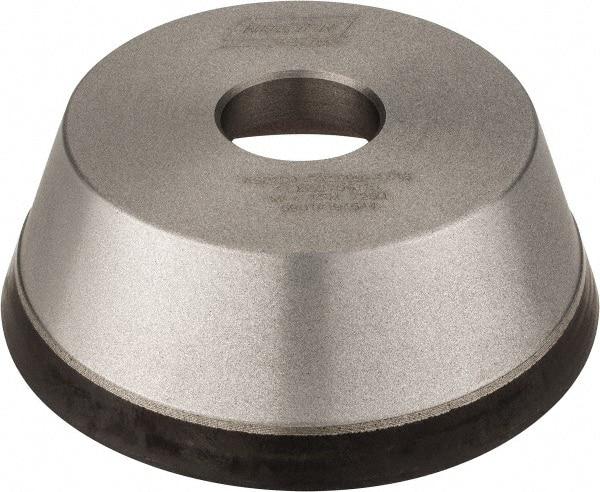 Norton - 5" Diam, 1-1/4" Hole Size, 1-3/4" Overall Thickness, 120 Grit, Type 11 Tool & Cutter Grinding Wheel - Fine Grade, Diamond, Resinoid Bond - A1 Tooling