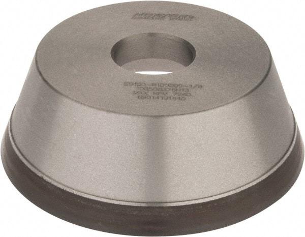 Norton - 5" Diam, 1-1/4" Hole Size, 1-3/4" Overall Thickness, 150 Grit, Type 11 Tool & Cutter Grinding Wheel - Very Fine Grade, Diamond, Resinoid Bond - A1 Tooling