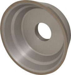 Norton - 5" Diam, 1-1/4" Hole Size, 1-3/4" Overall Thickness, 100 Grit, Type 11 Tool & Cutter Grinding Wheel - Fine Grade, Diamond, Resinoid Bond - A1 Tooling