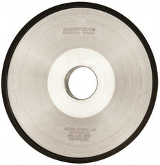 Norton - 6" Diam, 1-1/4" Hole Size, 1" Overall Thickness, 180 Grit, Type 12 Tool & Cutter Grinding Wheel - Very Fine Grade, Diamond, Resinoid Bond - A1 Tooling