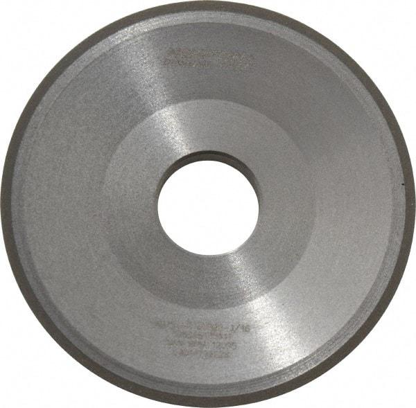 Norton - 3" Diam, 3/4" Hole Size, 7/16" Overall Thickness, 150 Grit, Type 12 Tool & Cutter Grinding Wheel - Very Fine Grade, Diamond, Resinoid Bond - A1 Tooling