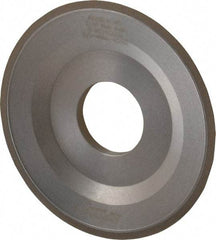 Norton - 4" Diam, 1-1/4" Hole Size, 1/2" Overall Thickness, 120 Grit, Type 12 Tool & Cutter Grinding Wheel - Fine Grade, CBN, Resinoid Bond - A1 Tooling