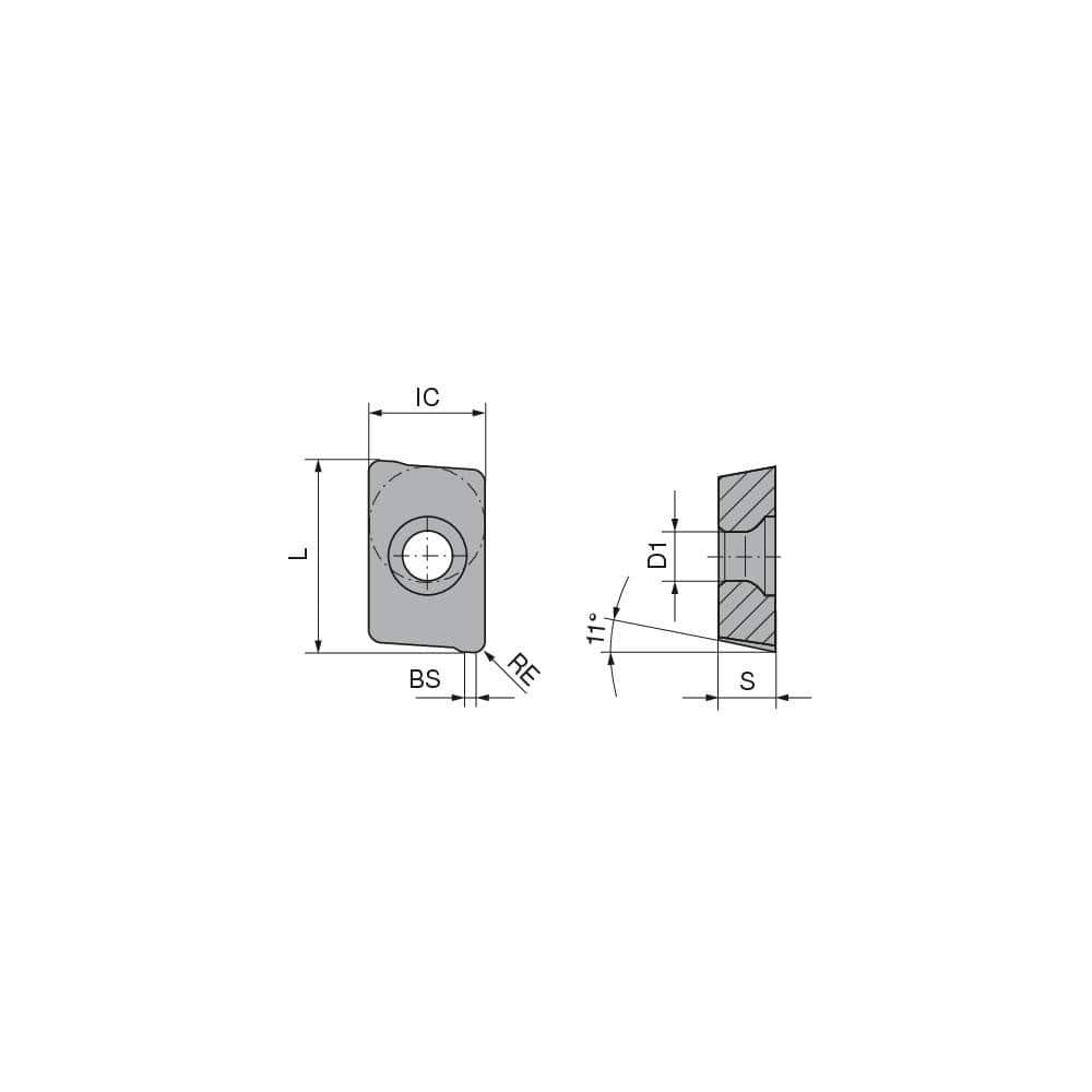 Milling Insert:  APHT 100308SR-33 CTPM240,  CTPM240,  Solid Carbide N/A Finish,