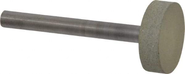 Norton - 1" Head Diam x 1/4" Head Thickness CBN Grinding Pin - 1/4" Shank Diam x 2-1/4" Shank Length, Fine Grade, 100 Grit - A1 Tooling