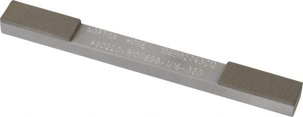 Norton - Very Fine & Extra Fine, 1" Length of Cut, Double End Diamond Hone - 220 & 320 Grit, 3/8" Wide x 1/4" High x 4" OAL - A1 Tooling