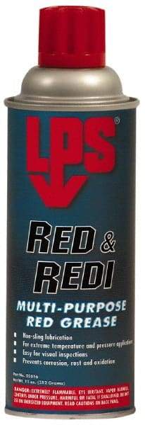 LPS - 11 oz Aerosol General Purpose Grease - Red, 450°F Max Temp, NLGIG 2, - A1 Tooling