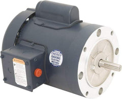 Leeson - 1 Max hp, 1,800 Max RPM, Capacitor Start Electric AC DC Motor - 115/230 V Input, Single Phase, 56C Frame, C-Face Mount, TEFC Enclosure - A1 Tooling