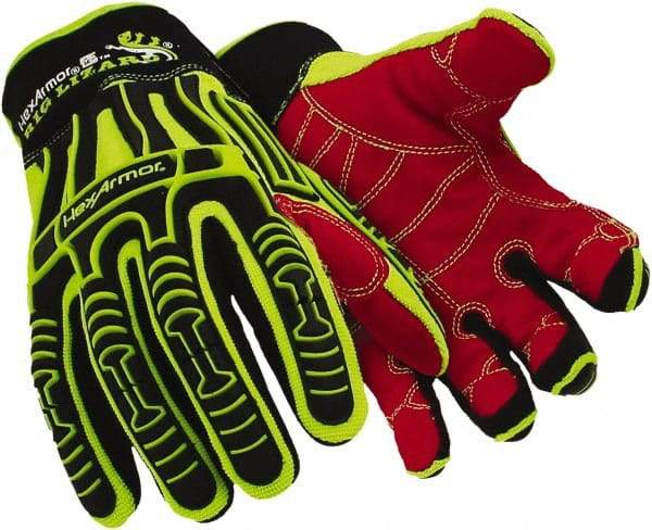 HexArmor - Size 2XL (11), ANSI Cut Lvl A3, Puncture Lvl 3, HPPE Fiber Cut & Puncture Resistant Gloves - 11" Long, Hi-Vis Lime, Paired - A1 Tooling