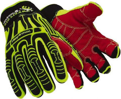 HexArmor - Size M (8), ANSI Cut Level A3, Puncture Level 3, HPPE Fiber Cut & Puncture Resistant Gloves - 11" Long, Uncoated HPPE Fiber, High Visibility Lime, Paired - A1 Tooling