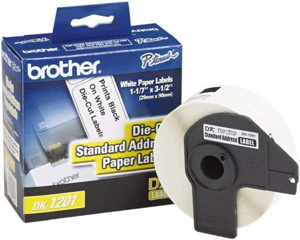 Brother - 1.1" Wide x 3-1/2" Long, White Paper Shipping Label - For PC Label Printers - A1 Tooling