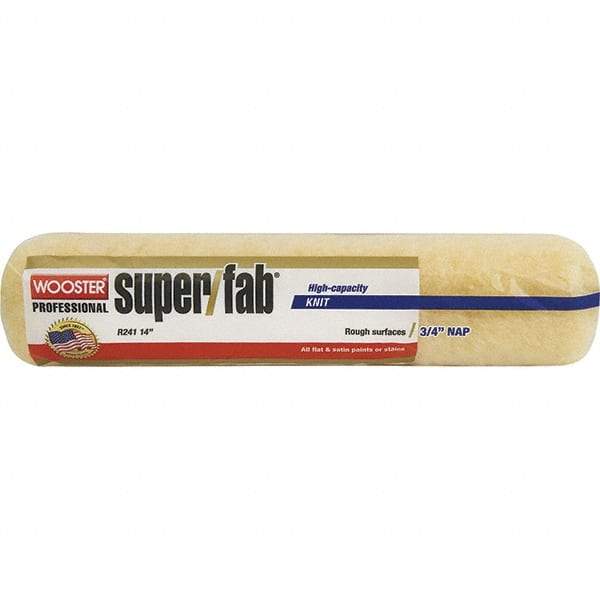 Wooster Brush - 3/4" Nap, 14" Wide Paint Roller - Semi-Rough to Rough Texture, Synthetic Knit - A1 Tooling