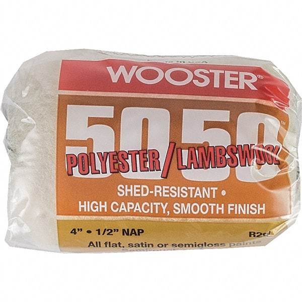 Wooster Brush - 1/2" Nap, 4" Wide Paint Roller - Semi-Rough Texture, Wool/Poly Blend - A1 Tooling