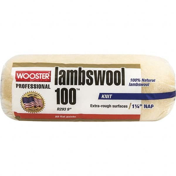 Wooster Brush - 1-1/4" Nap, 9" Wide Paint Roller - Extra-Rough Texture, Lambswool - A1 Tooling