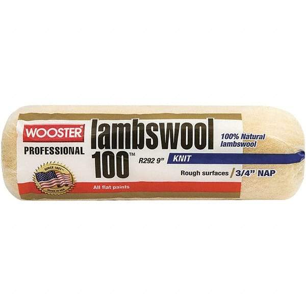 Wooster Brush - 3/4" Nap, 9" Wide Paint Roller - Semi-Rough to Rough Texture, Lambswool - A1 Tooling