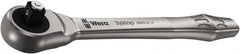 Wera - 1/4" Drive Slim Line Head Quick-Release Ratchet - Satin Finish, 141mm OAL, 76 Gear Teeth, Ergonomic Handle - A1 Tooling