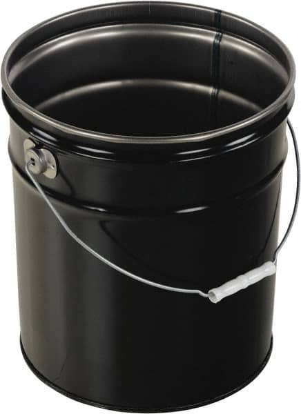 Vestil - 5 Gal Black Steel Pail - 13-3/8" High - A1 Tooling