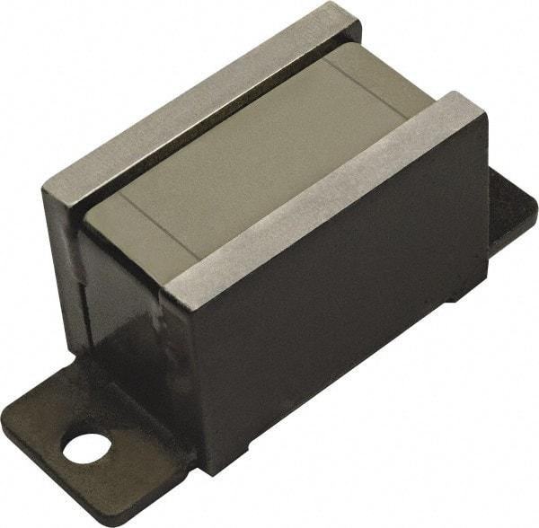 Mag-Mate - 120 Max Pull Force Lb, 3-1/4" Long x 1-1/4" Wide x 1-3/8" Thick, End Mount, Ceramic Fixture Magnet - 480°F Max Operating Temp, Grade 8 Ceramic, Steel Housing - A1 Tooling