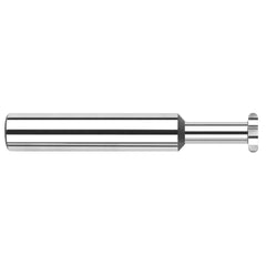 Harvey Tool - 3/8" Cut Diam, 1/32" Cut Width, 3/8" Shank, Straight-Tooth Woodruff Keyseat Cutter - Exact Industrial Supply