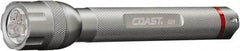 Coast Cutlery - White LED Bulb, 120 Lumens, Industrial/Tactical Flashlight - Silver Aluminum Body, 2 AA Batteries Included - A1 Tooling