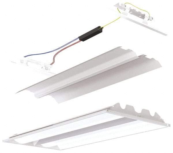 Cooper Lighting - 2 Lamp, 17 Watts, 2 x 2', Electronic Start Troffer Light Fixture Retrofit Kit - White Fluorescent Lamp - A1 Tooling