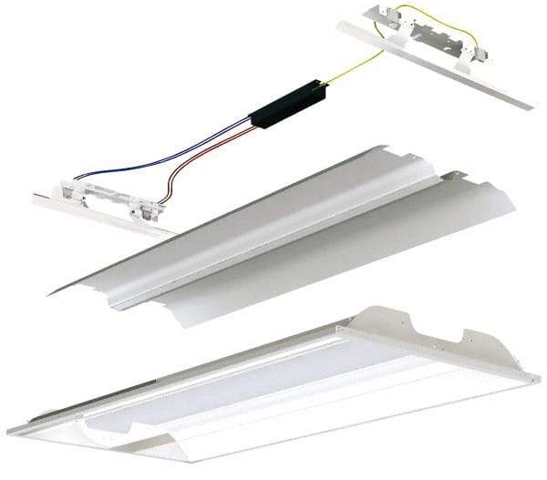 Cooper Lighting - 2 Lamp, 32 Watts, 2 x 2', Electronic Start Troffer Light Fixture Retrofit Kit - White Fluorescent Lamp - A1 Tooling