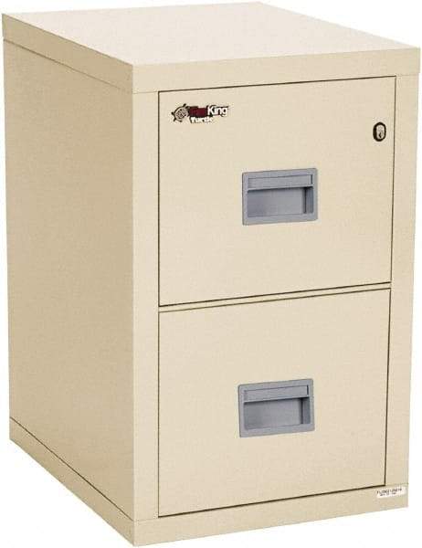 FireKing - 17-3/4" Wide x 27-3/4" High x 22-1/8" Deep, 2 Drawer Vertical File - Steel, Parchment - A1 Tooling