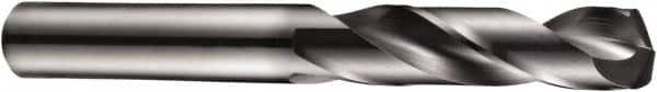 DORMER - #21 140° Spiral Flute Solid Carbide Screw Machine Drill Bit - TiAlN Finish, Right Hand Cut, 24mm Flute Length, 66mm OAL, Four Facet Split Point, Straight Shank - A1 Tooling