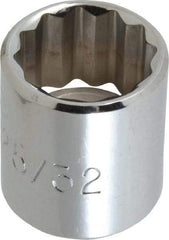 Proto - 25/32", 3/8" Drive, Standard Hand Socket - 12 Points, 1-3/16" OAL, Alloy Steel, Chrome Finish - A1 Tooling