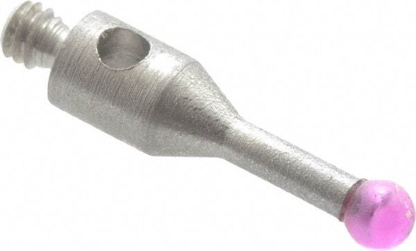 SPI - 2 mm Ball Diameter, M2 Thread, Ruby Point Ball Tip CMM Stylus - 10 mm Overall Length - A1 Tooling