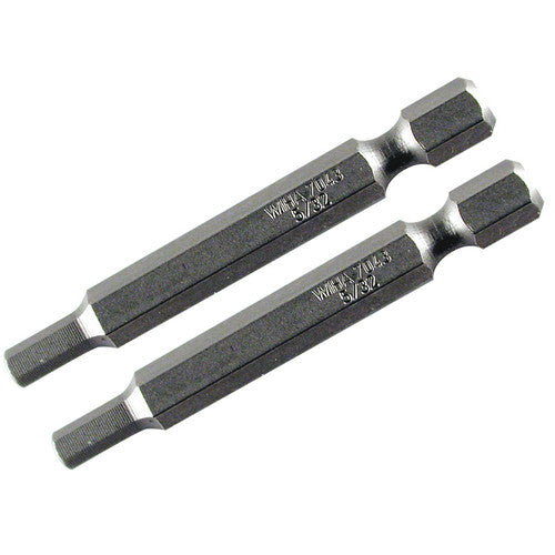 2.5MM 70MM OAL HEX POWER BIT 2/PK - A1 Tooling