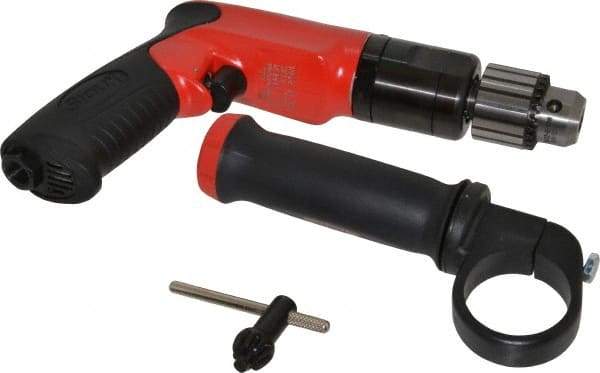 Sioux Tools - 3/8" Keyed Chuck - Pistol Grip Handle, 700 RPM, 14.16 LPS, 30 CFM, 1 hp - A1 Tooling