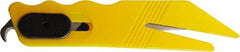 ICT - Fixed Safety Utility Knife - 1" Stainless Steel Blade, Yellow ABS Handle, 2 Blades Included - A1 Tooling