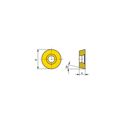 Milling Insert:  RDHX 12T3MOT-F30P WUN4210,  WUN4210,  Solid Carbide N/A Finish,