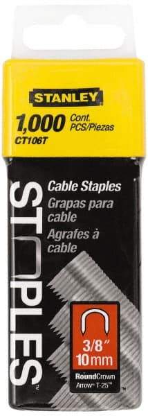 Stanley - 5/16" Wide Galvanized Steel Cable Staples - 3/8" Leg Length - A1 Tooling