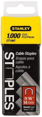 Stanley - 5/16" Wide Galvanized Steel Cable Staples - 9/16" Leg Length - A1 Tooling