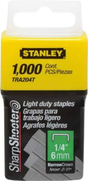 Stanley - 7/16" Wide Galvanized Steel Light Duty Staples - 1/4" Leg Length - A1 Tooling